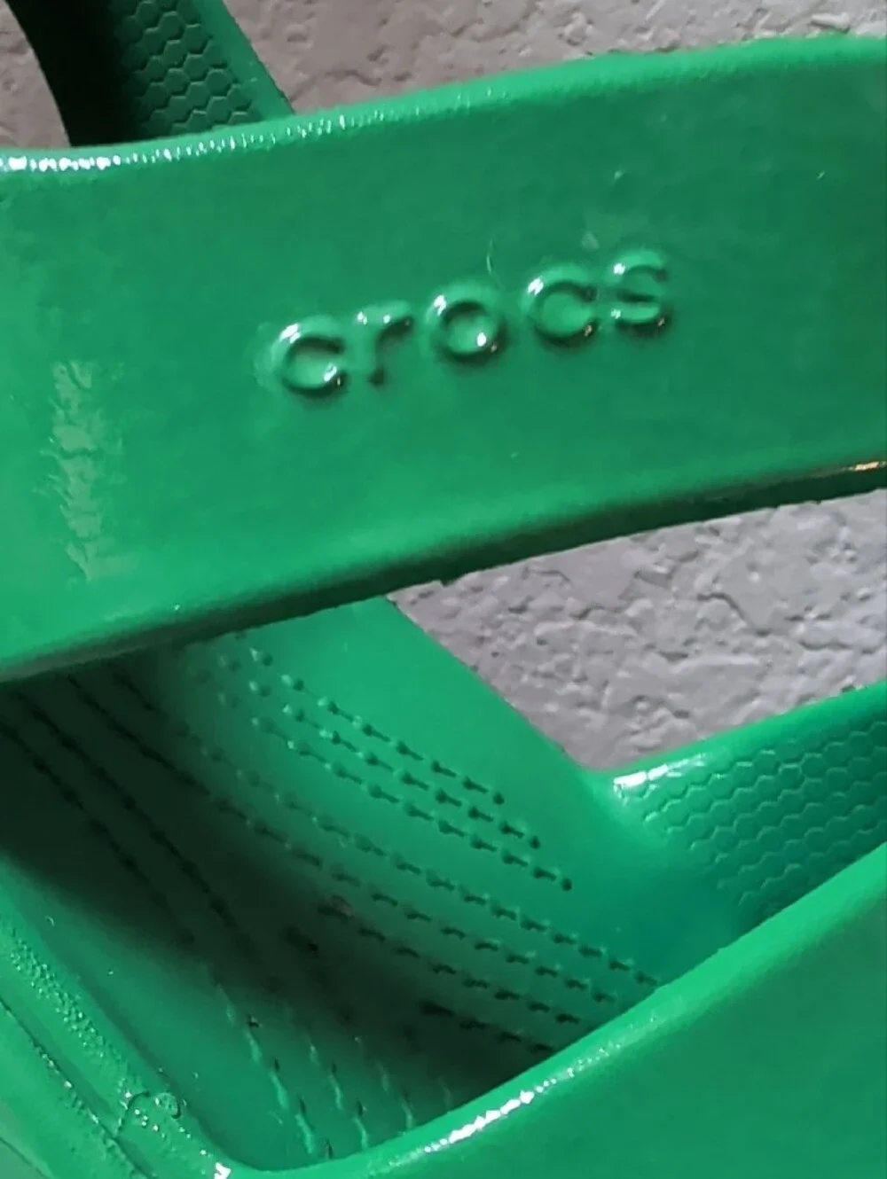 CROCS Stomp platform Fisherman  Green Platform Slingback Sandals